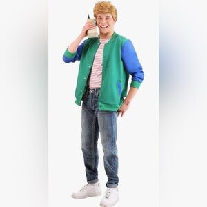 Classic Saved By The Bell Zach Morris Men's Costume with Vintage Cell Phone